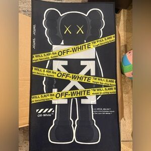 Off-White X KAWS Graphic Rug with Yellow Tape